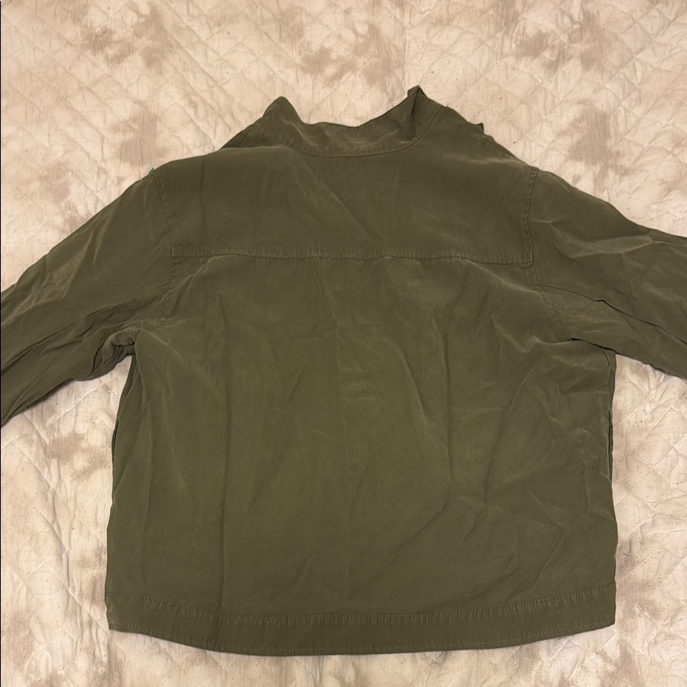 Old Navy Green Utility Jacket Durable Cotton Design - Picture 5 of 7